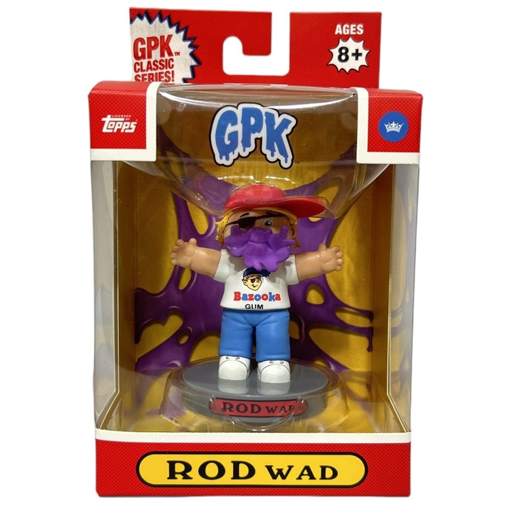 1 Garbage Pail Kids Rod Wad + 1 Collector’s Card, 4” Tall